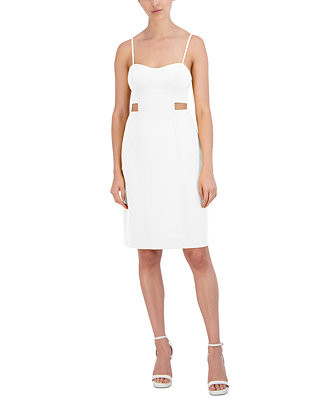 Women's Twill Cutout Day Dress | Macy's