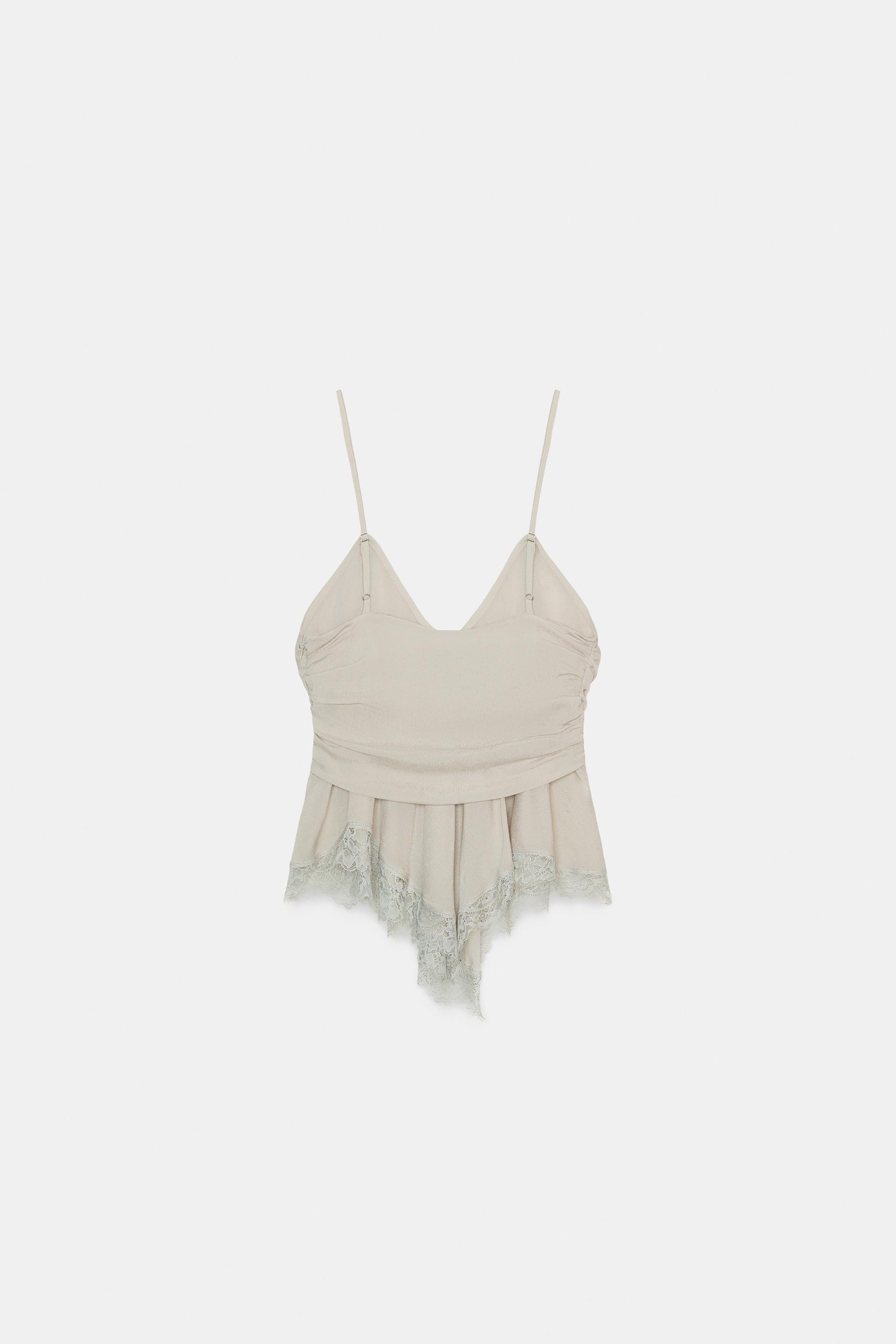 GEORGETTE LACE TOP | Zara DE