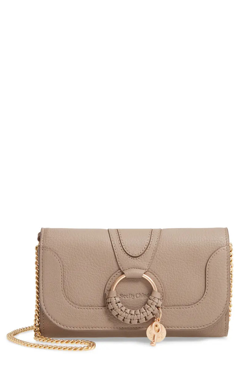 Hana Large Leather Wallet on a Chain | Nordstrom