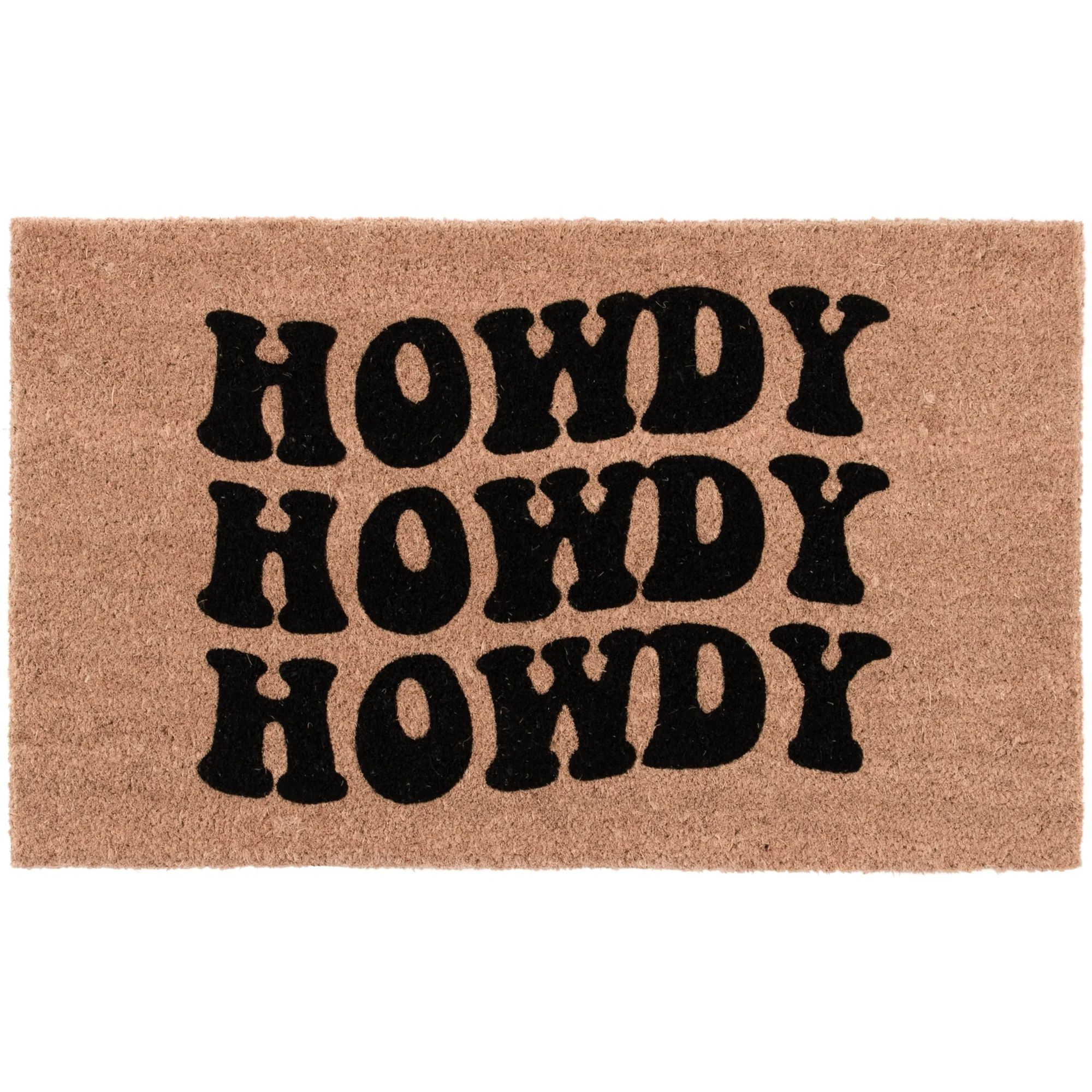 Home Decor Collection 18" x 30" Howdy Coir Outdoor Doormat | Walmart (US)