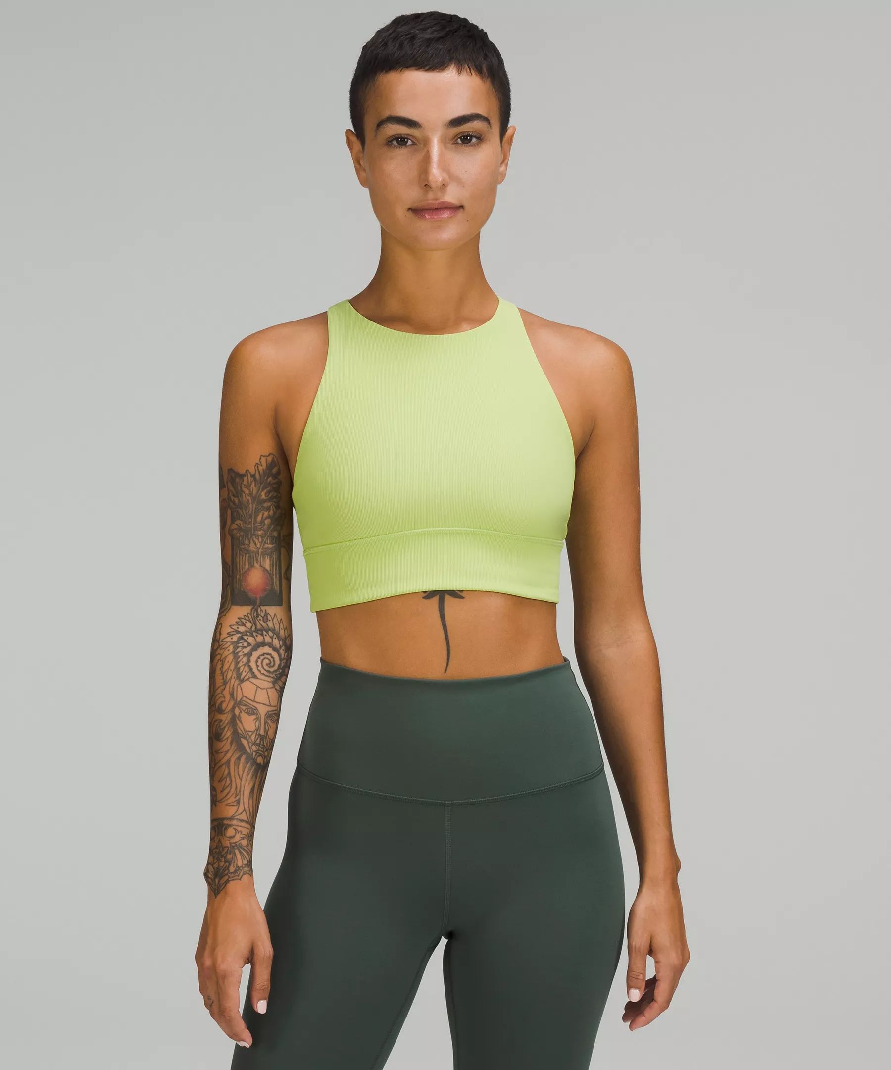 Energy High-Neck Longline Ribbed Luxtreme Bra Medium Support, B–D Cups | Lululemon (US)