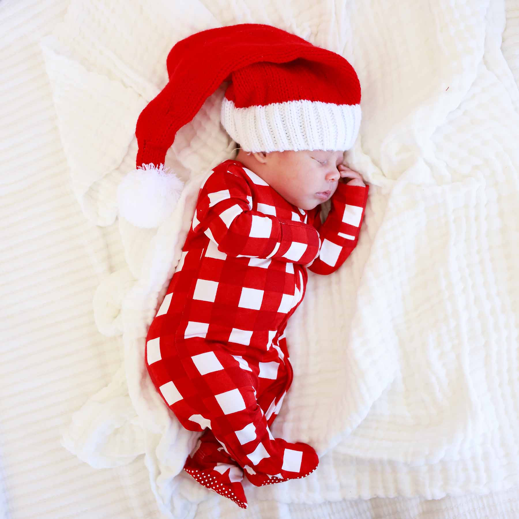 Checking It Twice Zipper Footie | Caden Lane