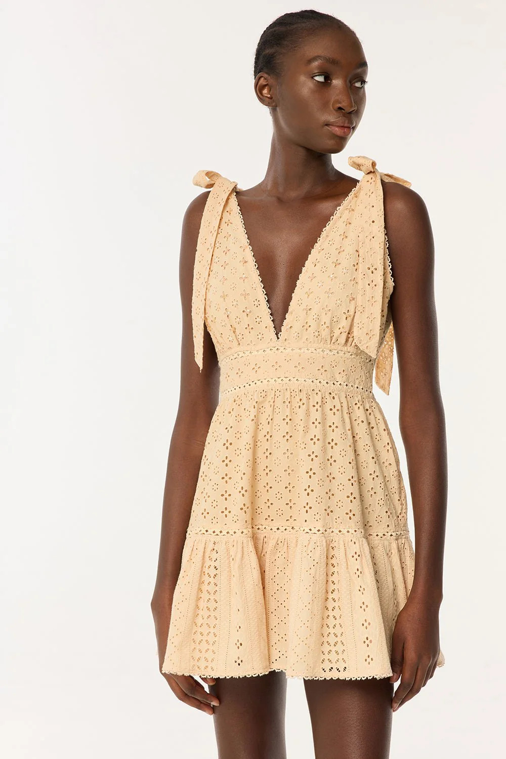 Mini Dress Cara - Cream | Poupette St Barth