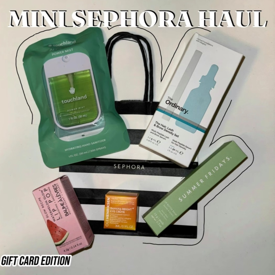 Mini Sephora Haul- Gift Card Edition🖤

Bought my favorites that I was running low on and new items to try! Love the Summer Fridays Butter Balm 

#LTKbeauty #LTKhome #LTKGiftGuide