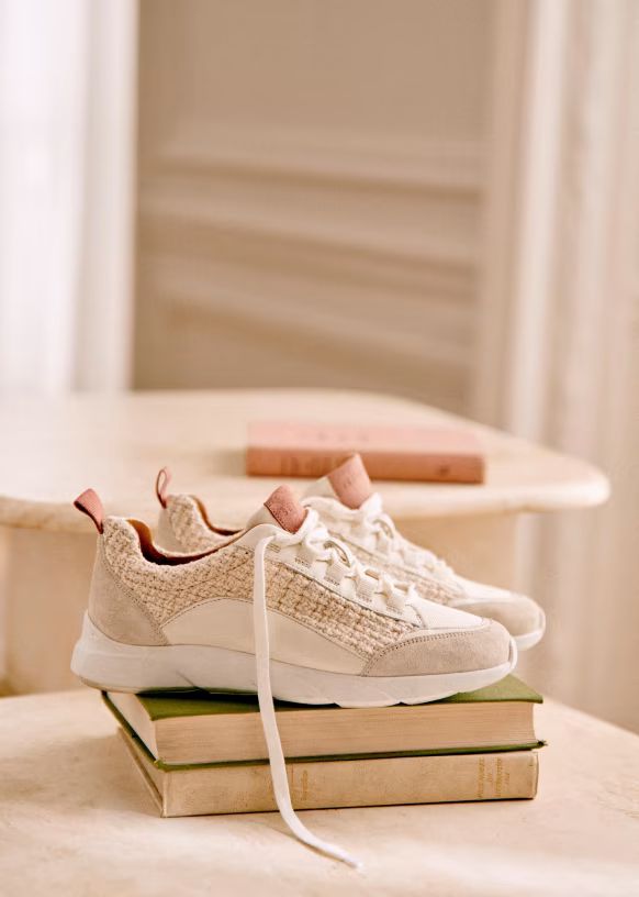 Sama Sneakers - Multi Ecru - Cotton - Sézane | Sezane Paris