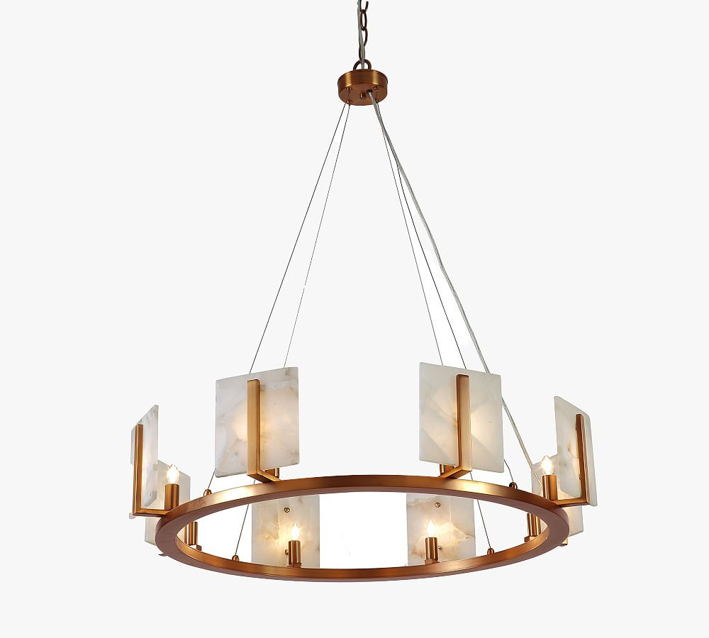 Jessie Alabaster Round Chandelier | Pottery Barn (US)