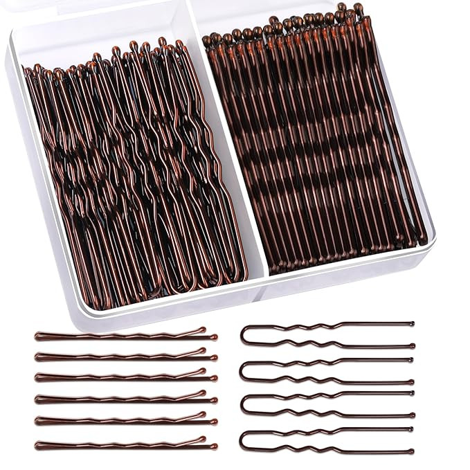 Teenitor 100Pcs Bobby Pins Bobby Pins for Women, Brown Bobby pins Hair Pins, Hair Pins for Women ... | Amazon (US)