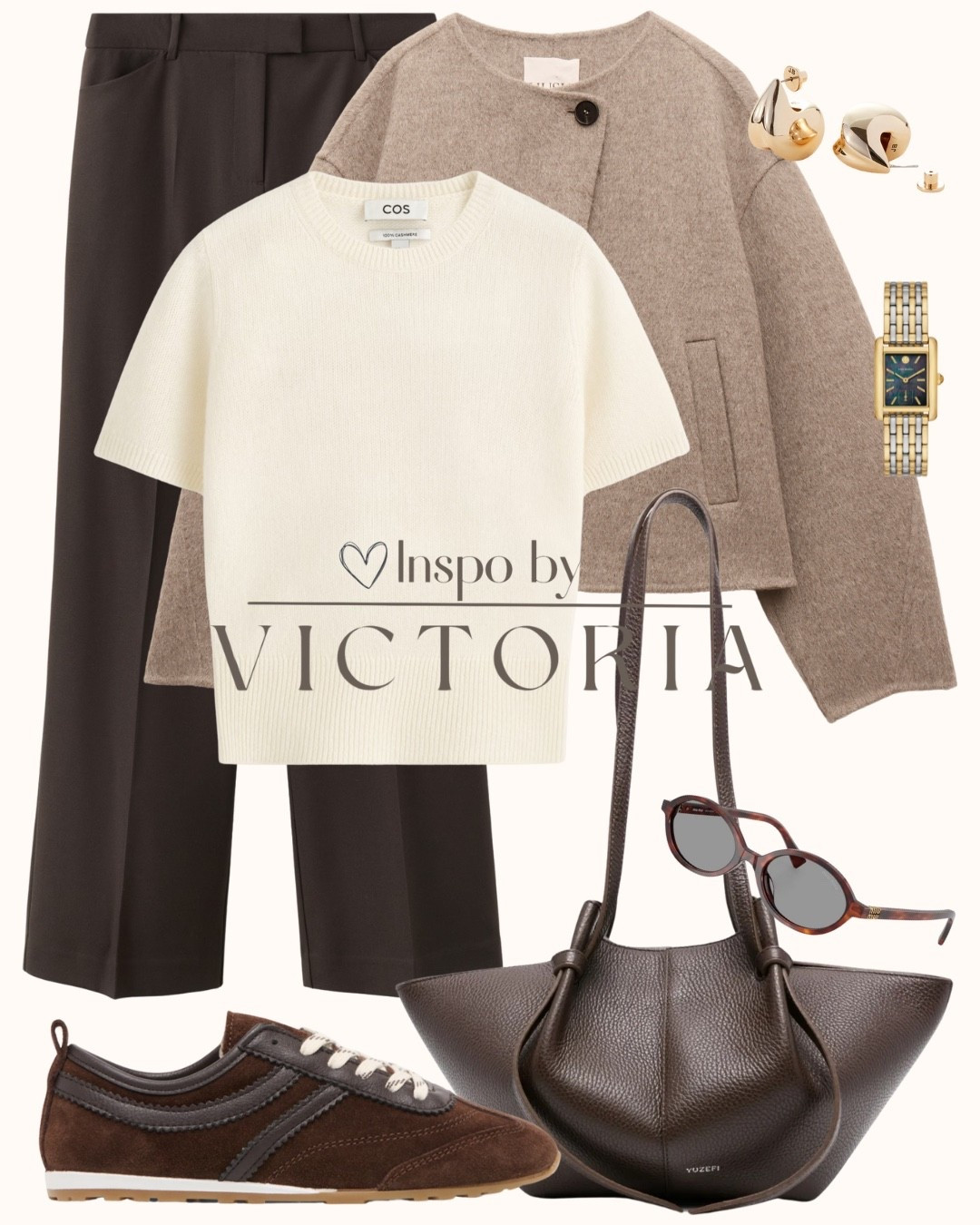 This outfit works because it’s all about balance. Tailored trousers keep it polished, while a soft knit and suede shoes add warmth and texture. Sticking to one neutral palette makes the look feel cohesive and timeless.🤎
#MinimalStyle #ModernClassic #QuietLuxury

#LTKWorkwear #LTKSaleAlert #LTKootd