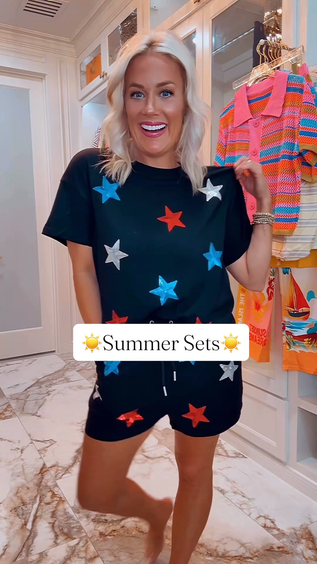 The cutest and top rated summer sets from Amazon for all occasions 
In a small in blue / yellow stripes set and medium in everything else