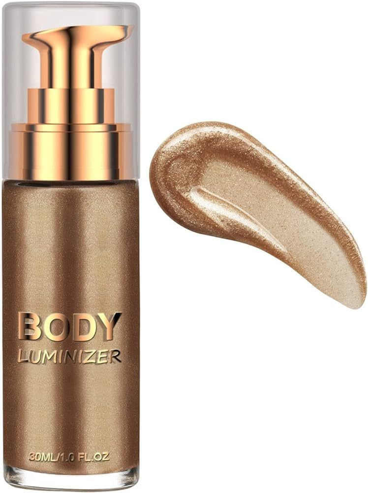 Body Luminizer, Highlighter Makeup Waterproof Moisturizing Glow Illuminator Liquid Foundation for... | Amazon (US)