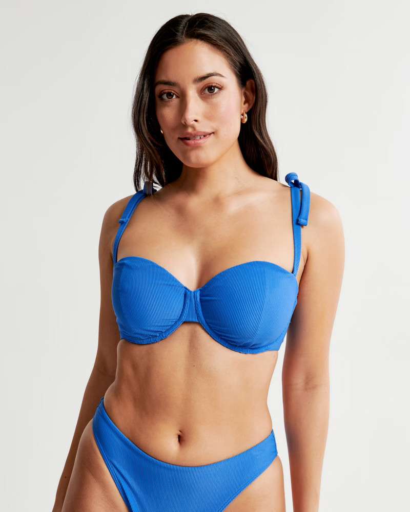 Curve Love Tie-Strap Underwire Bikini Top | Abercrombie & Fitch (US)