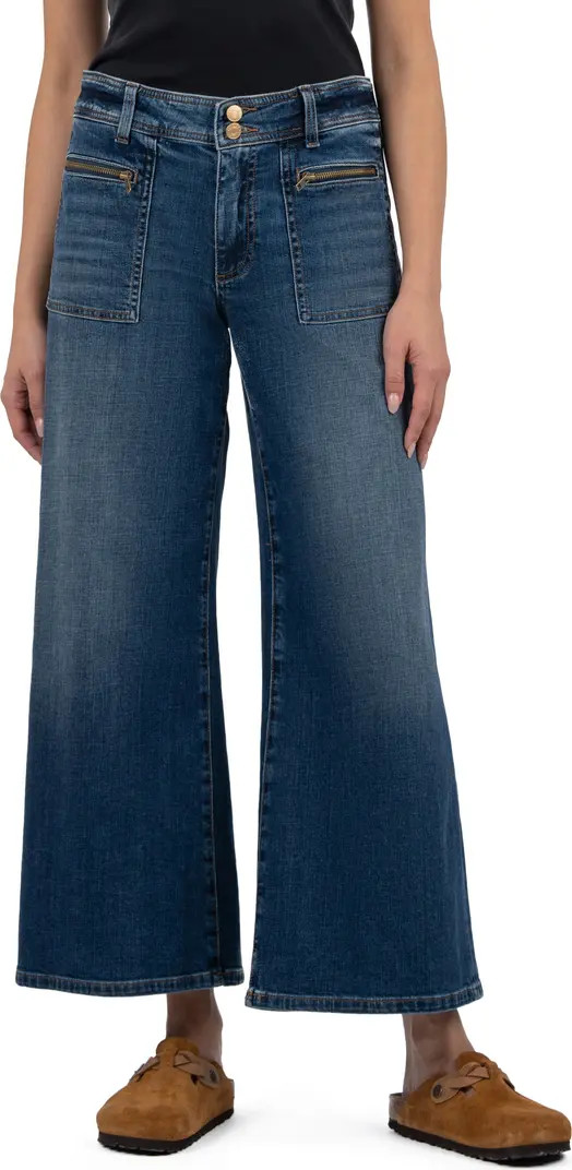 KUT from the Kloth Meg Patch Pocket High Waist Wide Leg Jeans | Nordstrom | Nordstrom