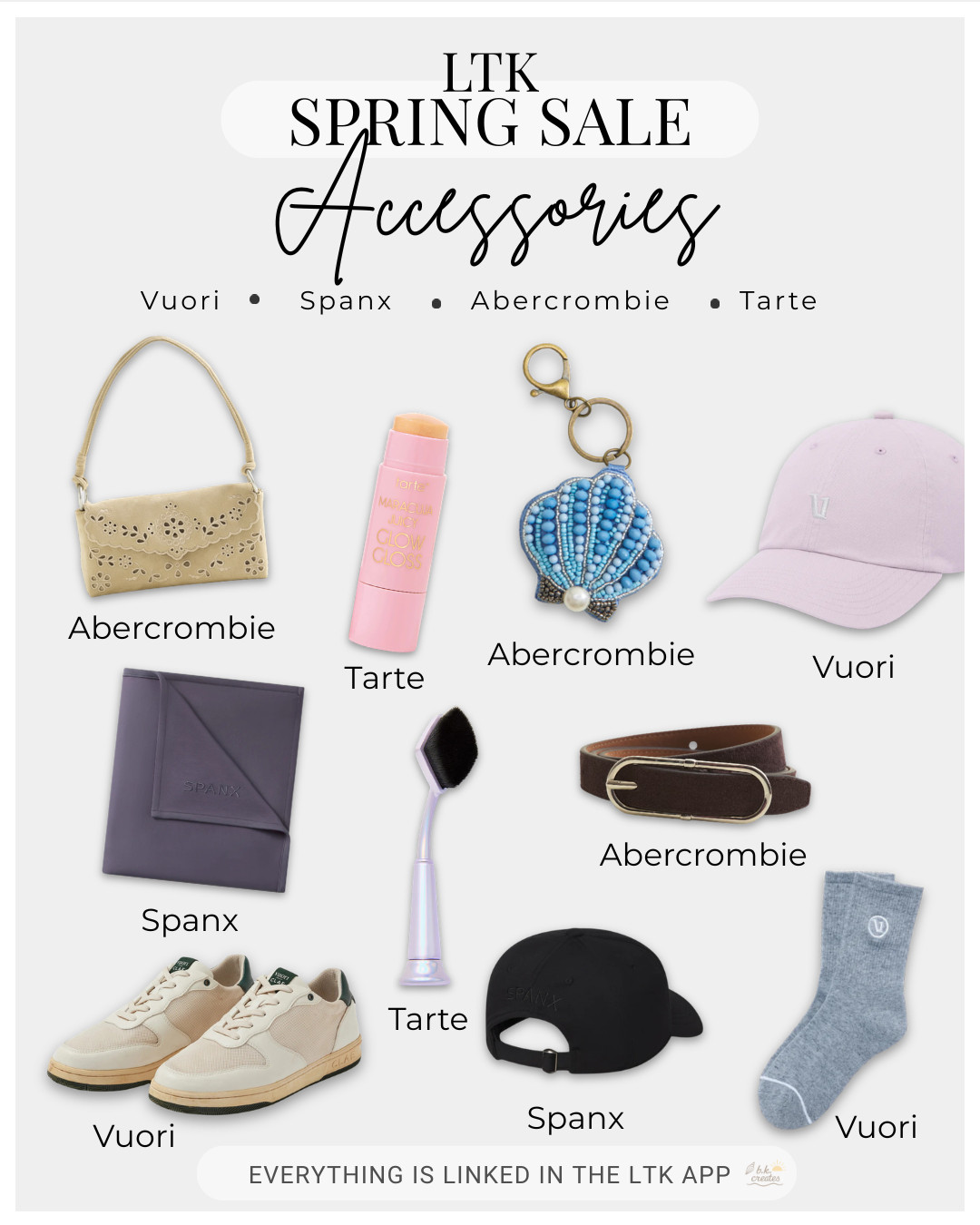 LTK Spring Sale Accessories Edit 🤍

Some of my favorite accessories from the LTK Spring Sale, including finds from Spanx, Vuori, Abercrombie and Tarte. These are the pieces I reach for daily and a few of them are on sale right now!

Bags, hats, shoes, beauty favorites + more. It's all linked in my LTK.
 

 #LTKSpringSale #LTKgrwm #LTKSaleAlert