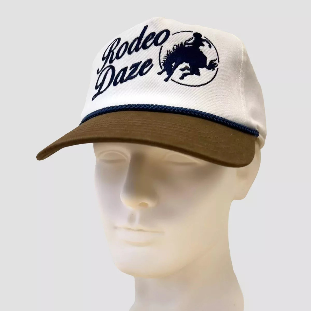 Mighty Fine Rodeo Daze Two-toned Baseball Hat - White/Brown | Target