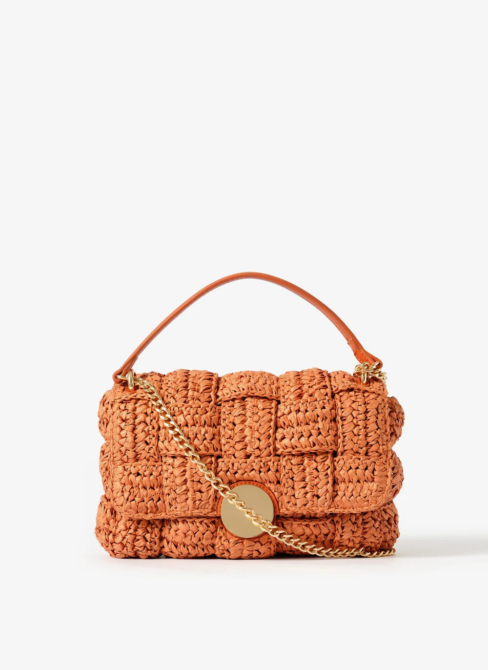 Pia Orange Woven Crossbody Bag | Mint Velvet