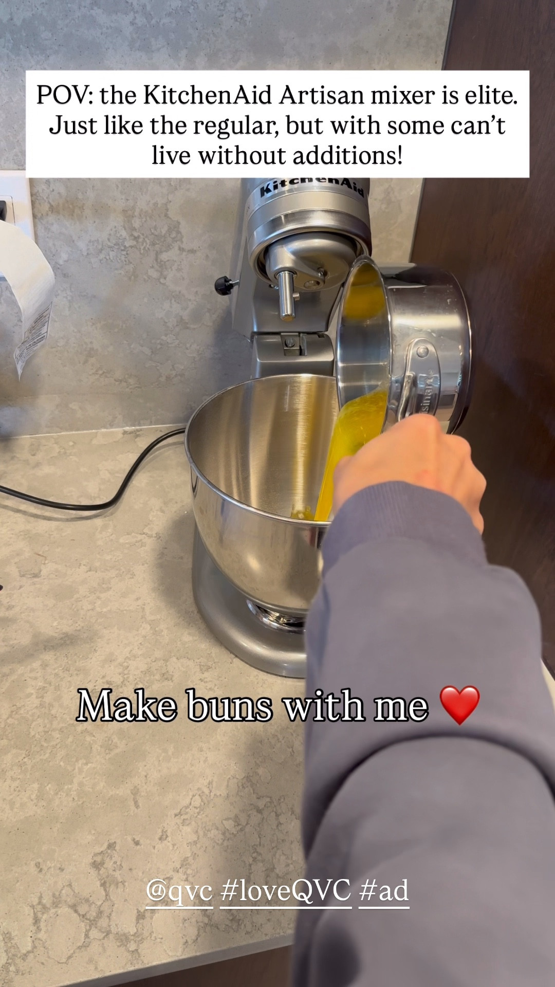 @QVC has the best KitchenAid mixer on sale for Black Friday!!!!! Just like the regular but more attachments! The easy pouring attachment / splash guard is a MUST 🙌🏻🙌🏻🙌🏻so impressed with the buns I made tonight! #loveQVC #Ad

#LTKCyberWeek #LTKfoodie #LTKGiftGuide