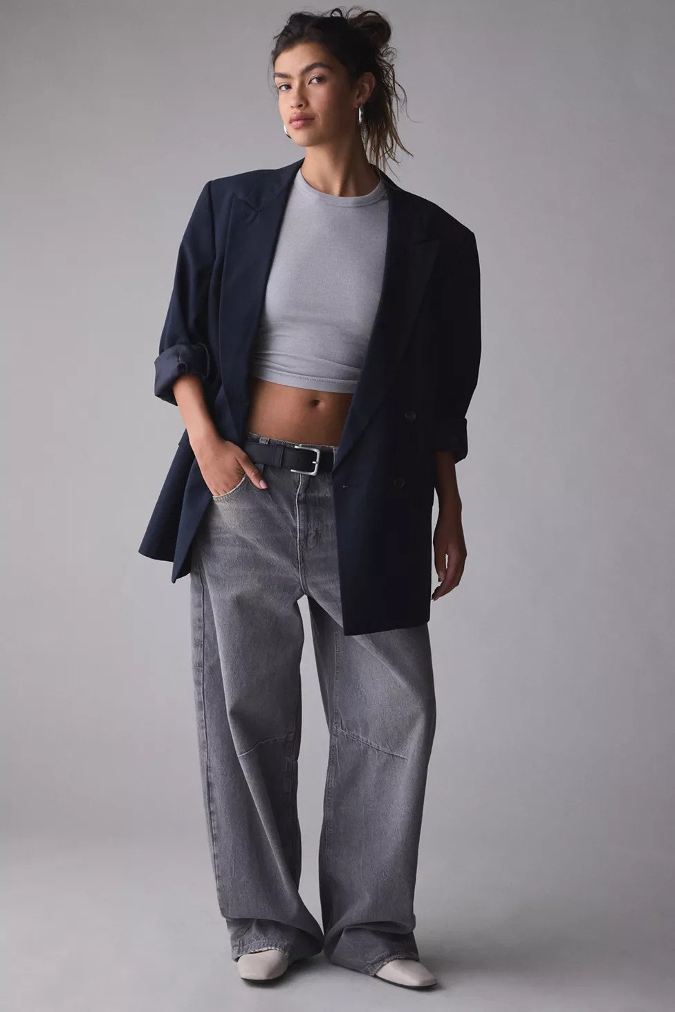 BDG Logan Buckle Baggy Barrel Jean | Urban Outfitters (US and RoW)