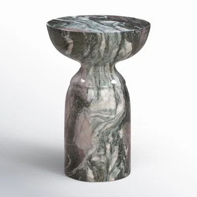 Macey Concrete Pedestal End Table | Wayfair North America