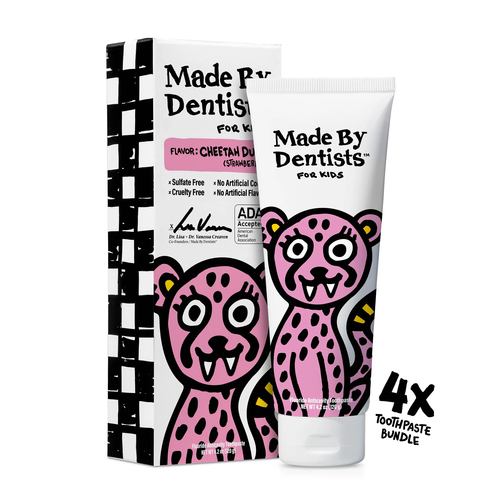 Cheetah Toothpaste (4pk) | Made By Dentists