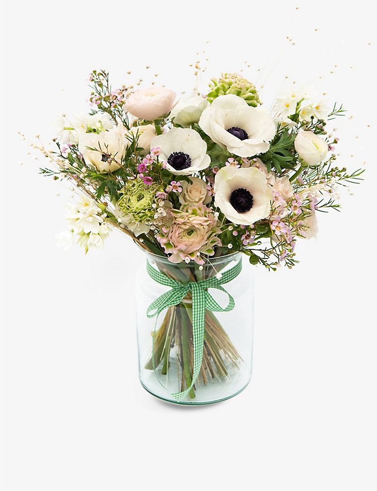 Love and Purity mixed dried and fresh bouquet with vase | Selfridges
