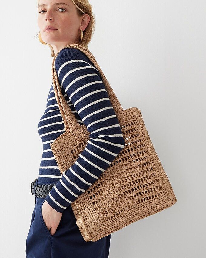 Open-weave tote bag | J.Crew US