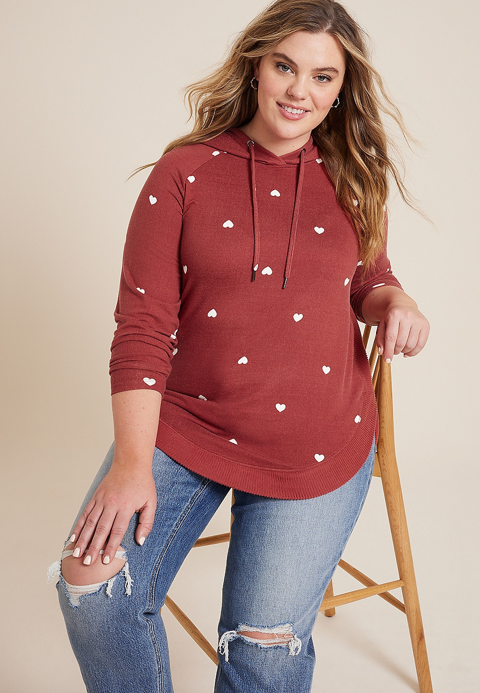Plus Size Haven Heart Hoodie | Maurices
