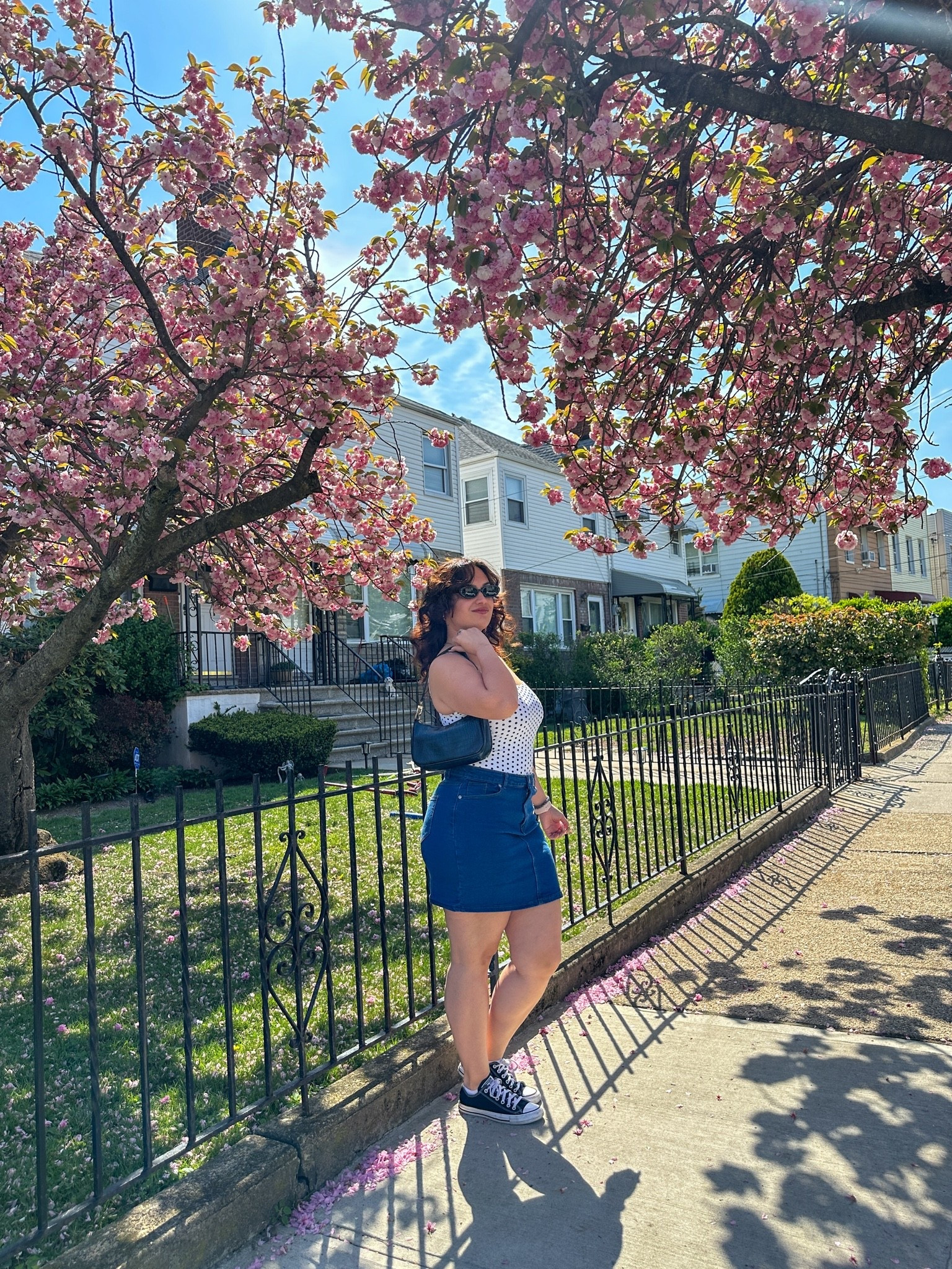 Spring fashion, spring style, spring outfits, spring outfit ideas, spring outfit Inspo, casual chic, effortless style, everyday outfit, midsize fashion, midsize style, casual style, casual outfits, minimal style, affordable fashion, Amazon fashion, Amazon fashion finds, converse sneakers, denim mini skirt, polka dot bodysuit, bodysuit style.

#LTKootd #LTKU #LTKMidsize