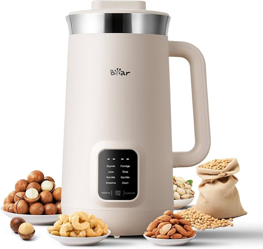 Bear 8 in 1 Nut Milk Maker Machine, 40oz/1.2L Soy Milk Maker with Self Clean/12H Delay/6H Keep Wa... | Amazon (US)