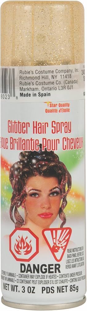 Rubie's Costume 18023 Co Glitter Hairspray, Gold, One Size | Amazon (US)