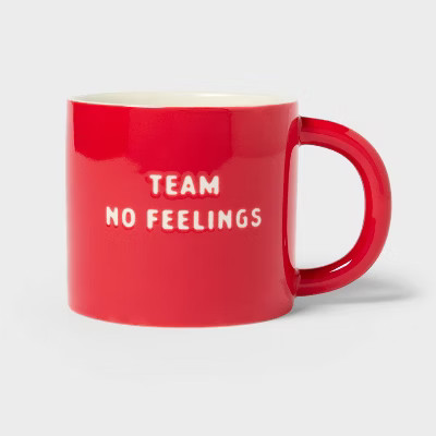 16oz Stoneware Team No Hard Feelings Mug Red - Spritz™ | Target