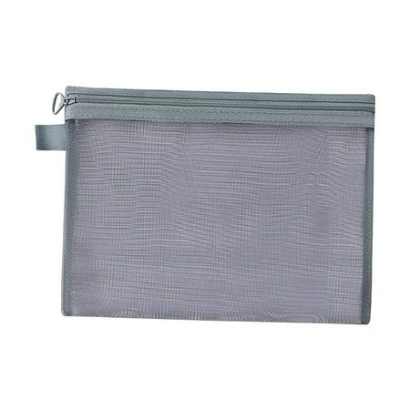 Cosmetic Pouch Bag Portable Mesh Travel Bag Toiletries Makeup Pouch Mesh Organizing Pouch for Men Travel Accessories Gray M | Walmart (US)