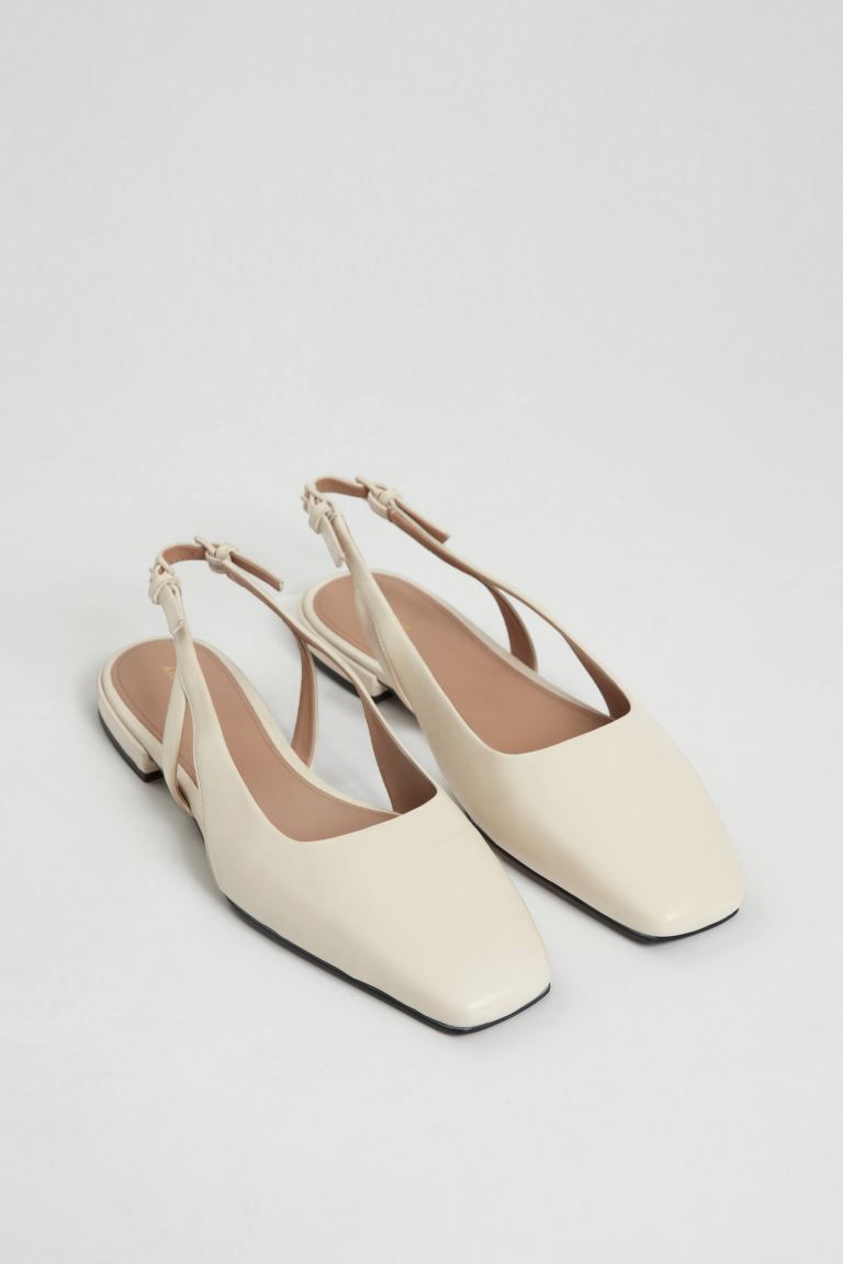 Slingback Leather Ballet Flats | H&M (UK, MY, IN, SG, PH, TW, HK)