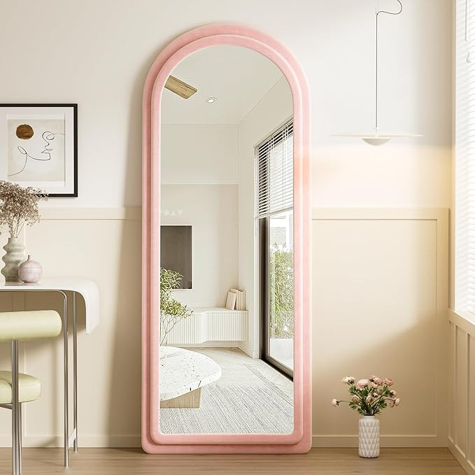 Arched Full Length Mirror, 63" x 24" Wall Mirror, Freestanding Floor Mirror for Hanging or Leanin... | Amazon (US)