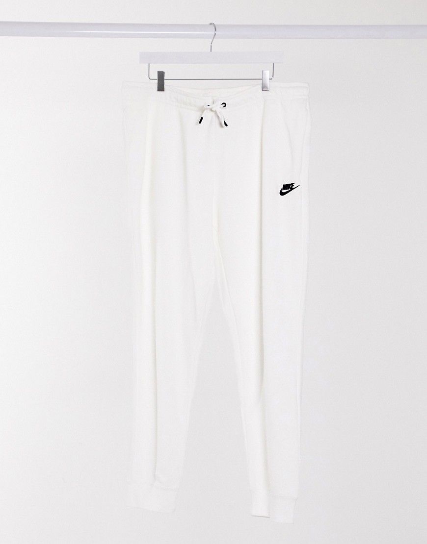 Nike Club Essentials regular fit cuffed sweatpants in white-Black | ASOS (Global)