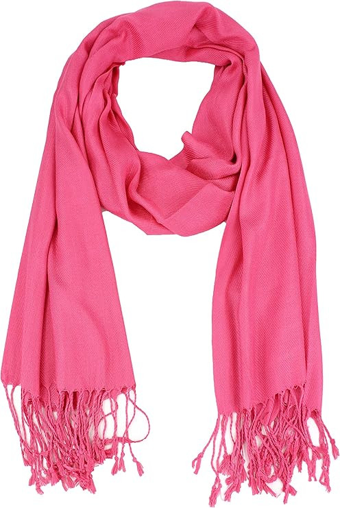 Paskmlna Large Solid Color Pashmina Shawl Wrap Scarf 80" X 27" | Amazon (US)