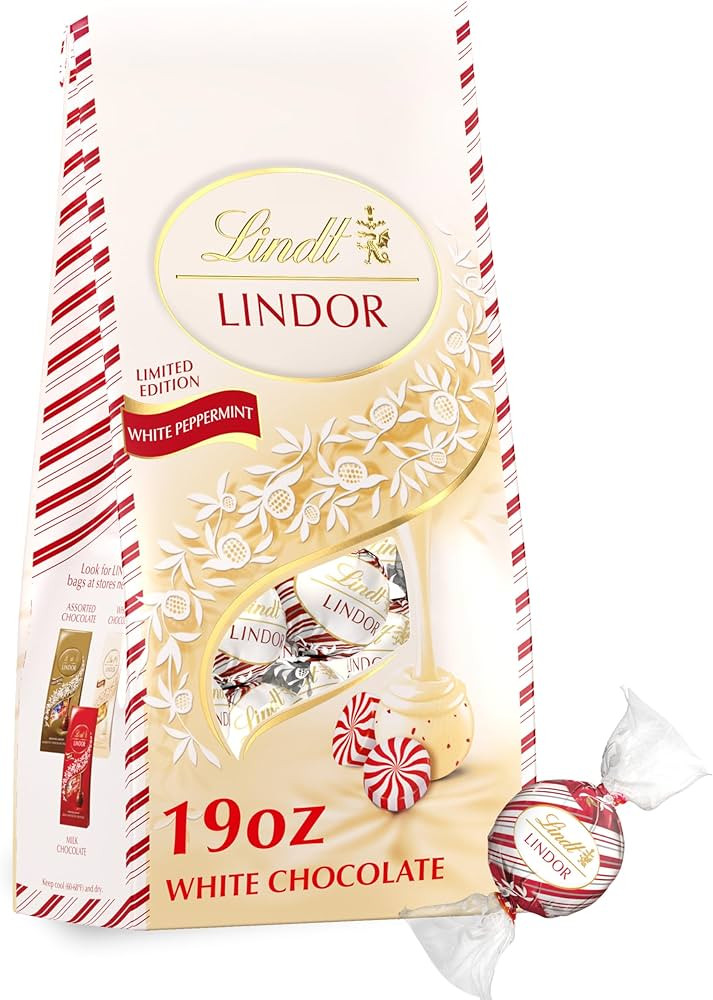 Lindt White Peppermint Truffles 19 oz Bag | Amazon (US)