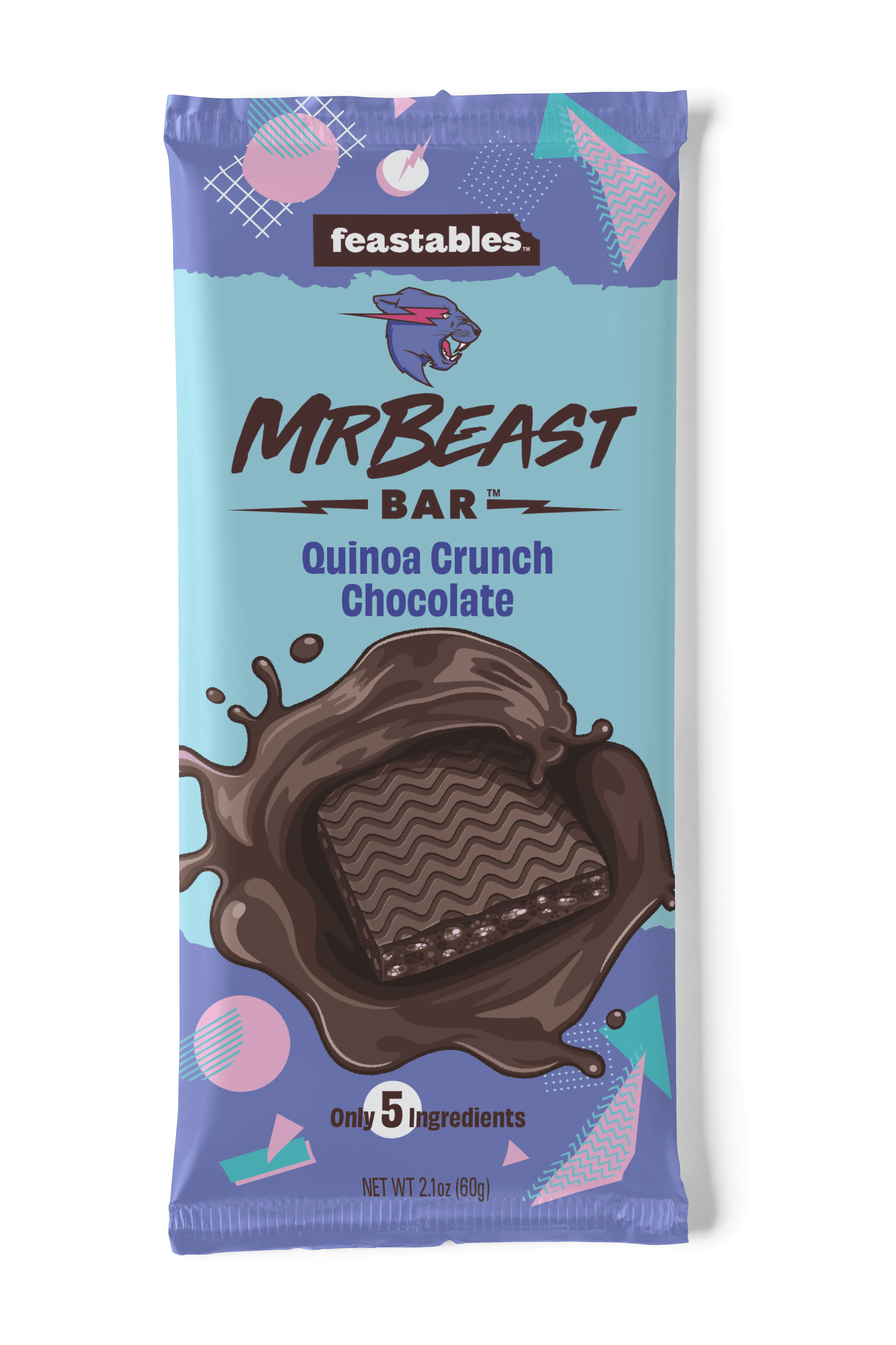 Feastables MrBeast Quinoa Crunch Chocolate Bar, 2.1 oz (60g), 1 bar - Walmart.com | Walmart (US)