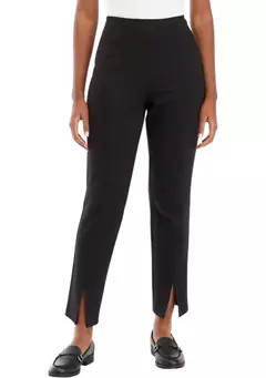 Wonderly Women's High Rise Split Hem Straight Ponte Pants | Belk