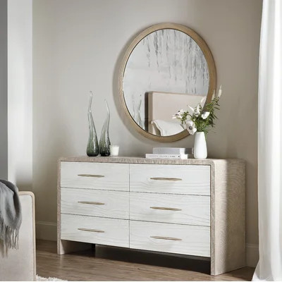 Cascade 6 Drawer Double Dresser with Mirror | Perigold