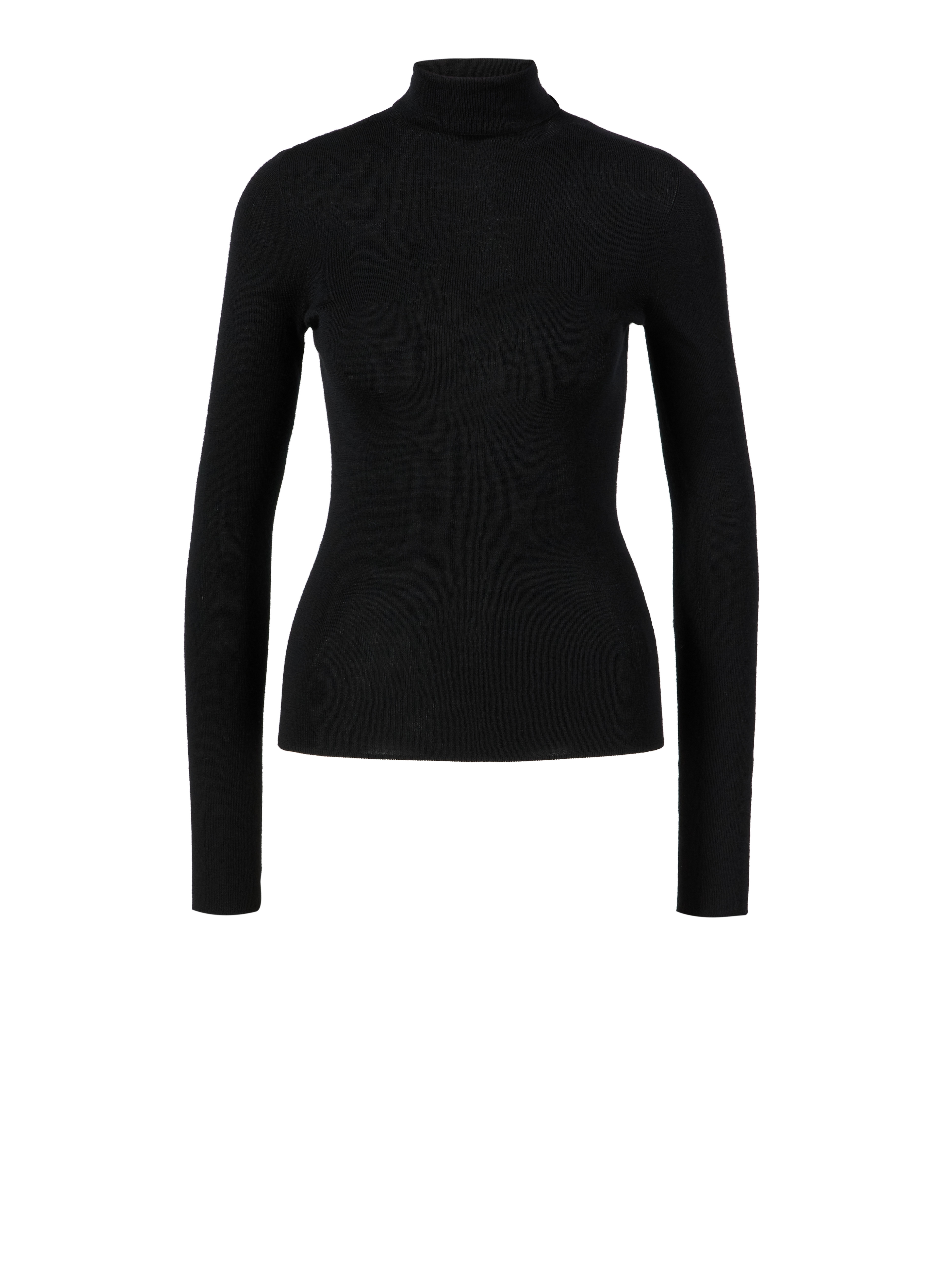 Rollkragenpullover 'Shimmering Merino' Schwarz | 3 | 2455000210016 | Unger-Fashion.com