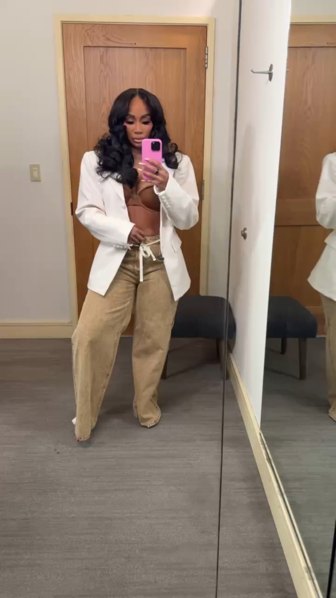 Blazer and denim outfit inspo! Pair with boots, heels, mules or even sneakers! 

#LTKFindsUnder100 #LTKootd #LTKMidsize