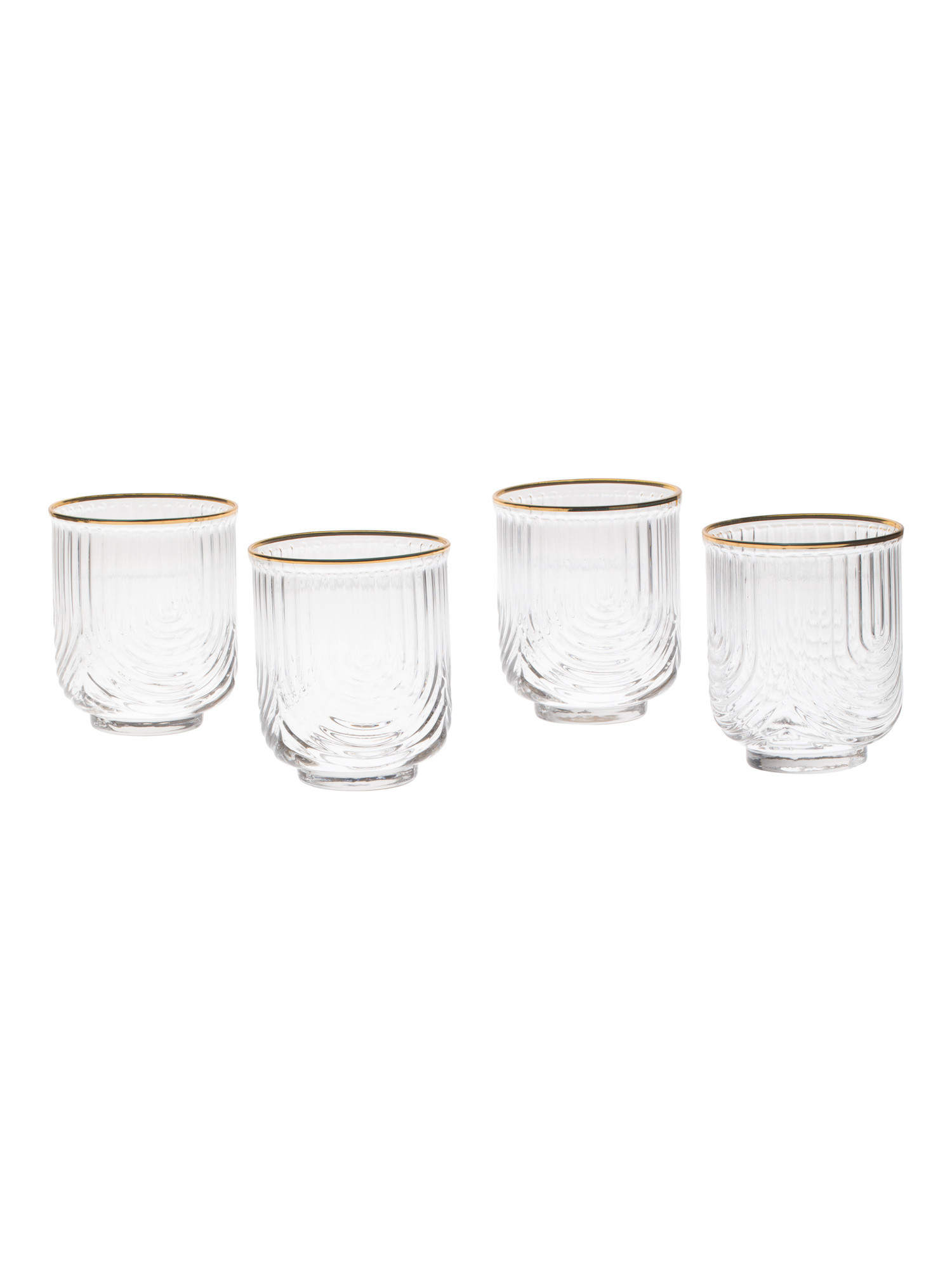 Set Of 4 Textured Glasses | TJ Maxx