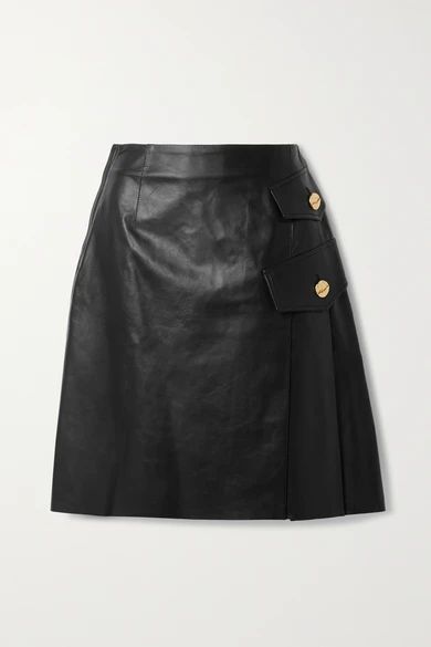 Proenza Schouler - Pleated Leather Skirt - Black | NET-A-PORTER (US)