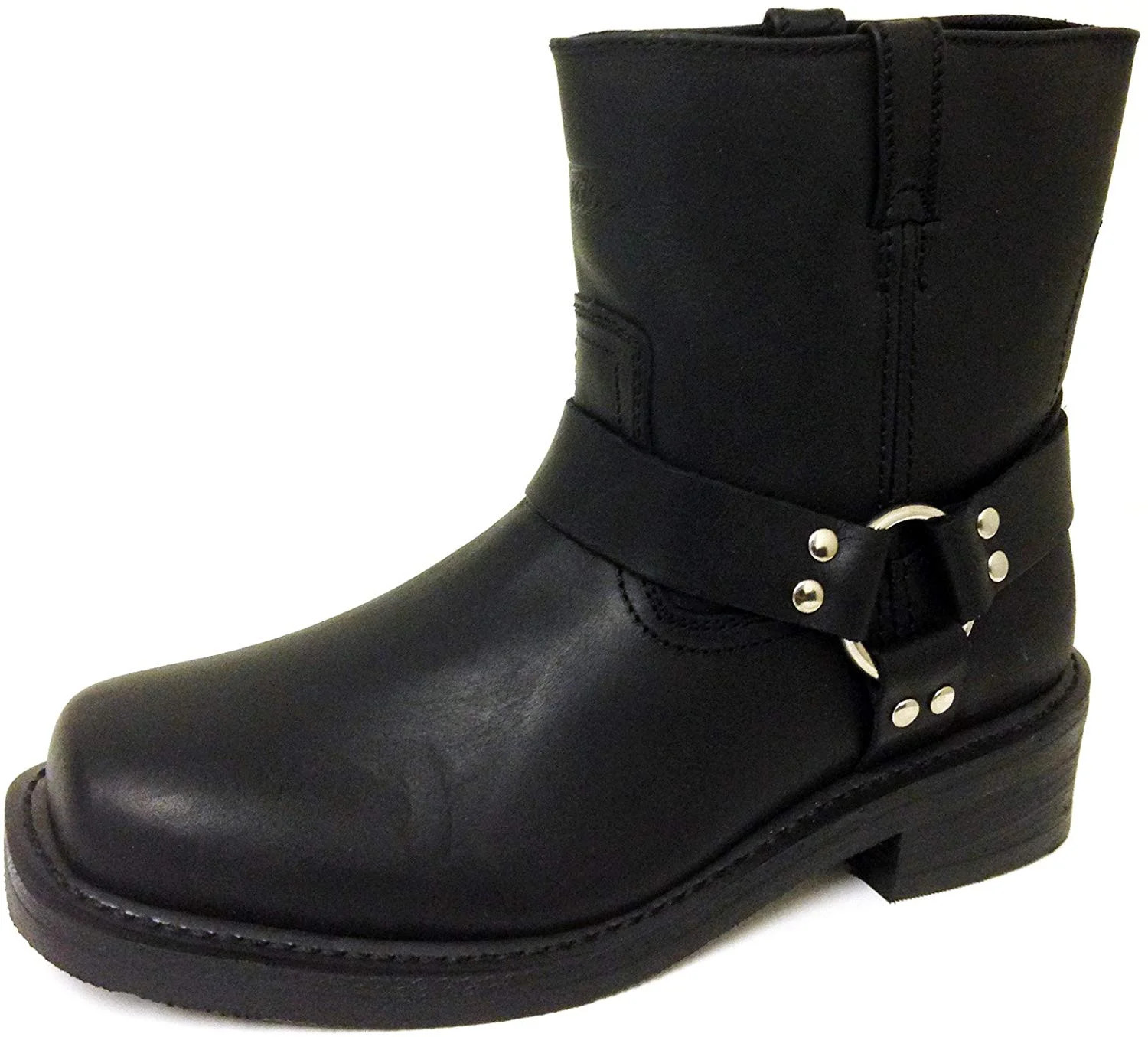 Men's Motorcycle Boots Short Genuine Leather Harness Engineer Biker Riding | Walmart (US)
