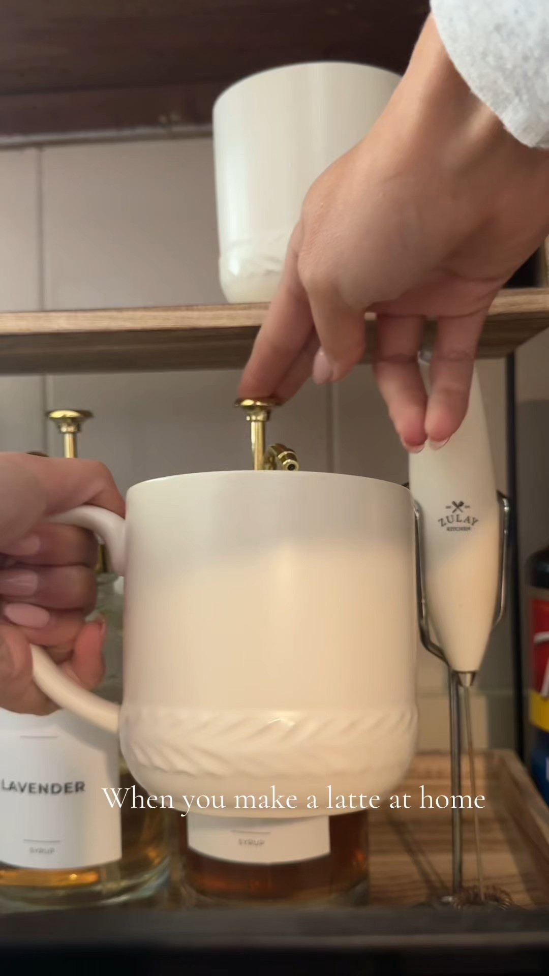 Making a latte at home from my home coffee bar 

#LTKHome #LTKSeasonal #LTKWatchNow