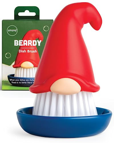 New! Beardy Gnome Dish Brush by Ototo - Dish Scrub Brush, Gnomes, Quirky Gifts, Dish Brush, Cute Kitchen Accessories, Funny Kitchen Gadgets, Vegetable Brush, Cute and Useful Gifts for Women | Amazon (US)