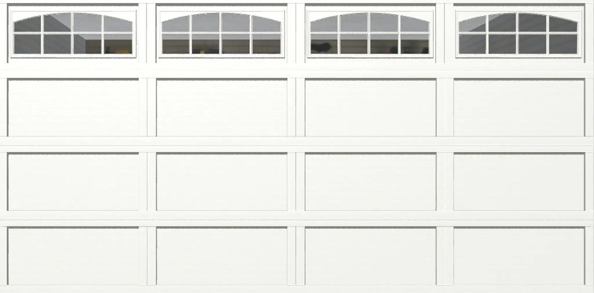 Wayne Dalton Classic Steel Model 9405 16-ft x 8-ft 10 R-Value Insulated White Double Garage Door with Windows one_size | WD9405WSWCSDIII168 | Lowe's