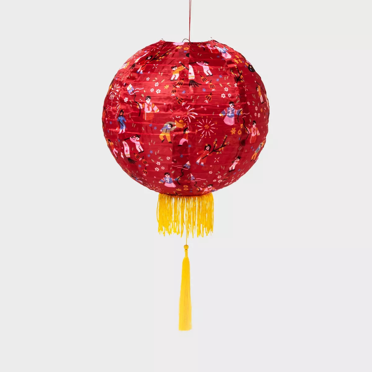 Lunar New Year Fabric Round Hanging Lantern | Target