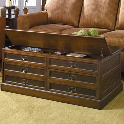 Hammary Mercantile Trunk Coffee Table with Lift-Top | Wayfair North America