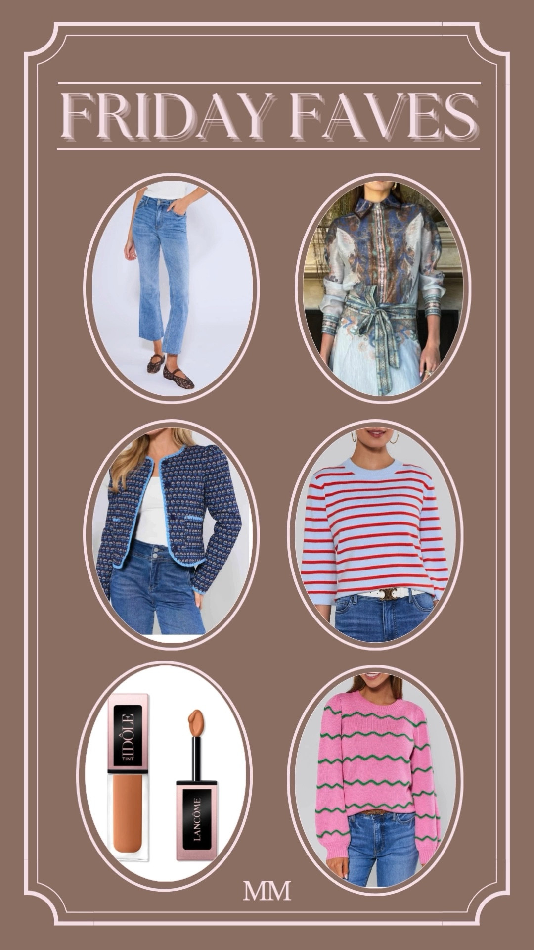 Friday Faves are live 🤍 sharing a mix of classic denim, statement tops, cozy knits, and an everyday beauty favorite I’ve been reaching for nonstop. These are the pieces I’m styling on repeat because they’re easy to mix and match and instantly make an outfit feel pulled together. Perfect for casual days, errands, or dressing up simple jeans without overthinking it.

[friday faves, everyday outfit ideas, classic denim, striped tops, statement blouses, cozy sweaters, casual chic style, wardrobe staples, LTK finds]

#LTKOver40